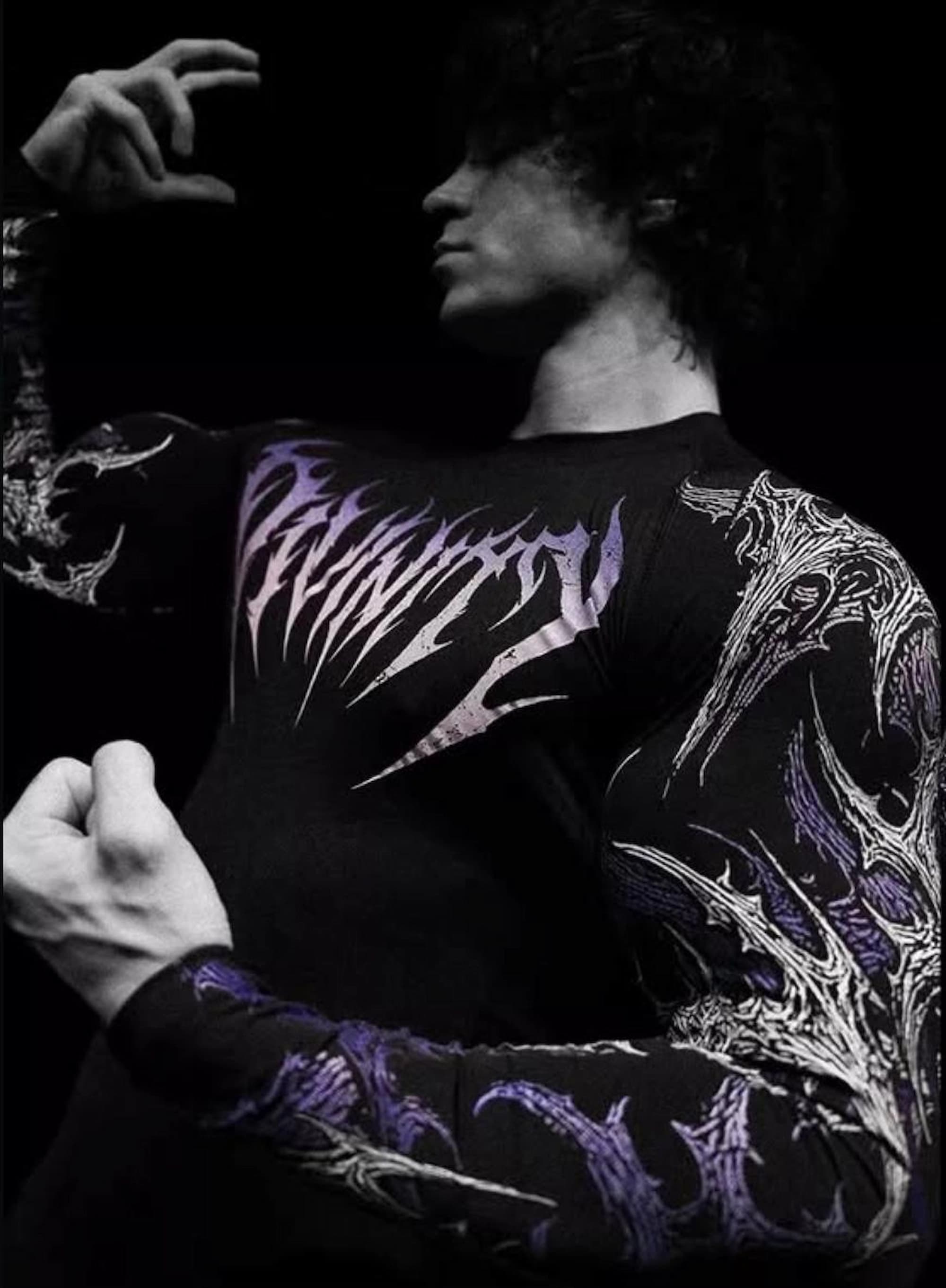 Breathe divinity manga larga morado con blanco